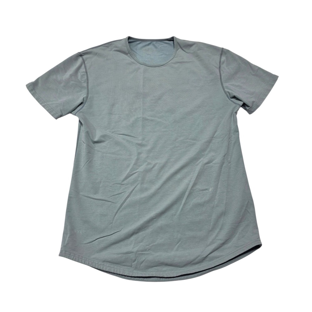 BYLT Drop-Cut T-Shirt Mens Large Green Short Sleeve Athletic Crew Neck Luxe